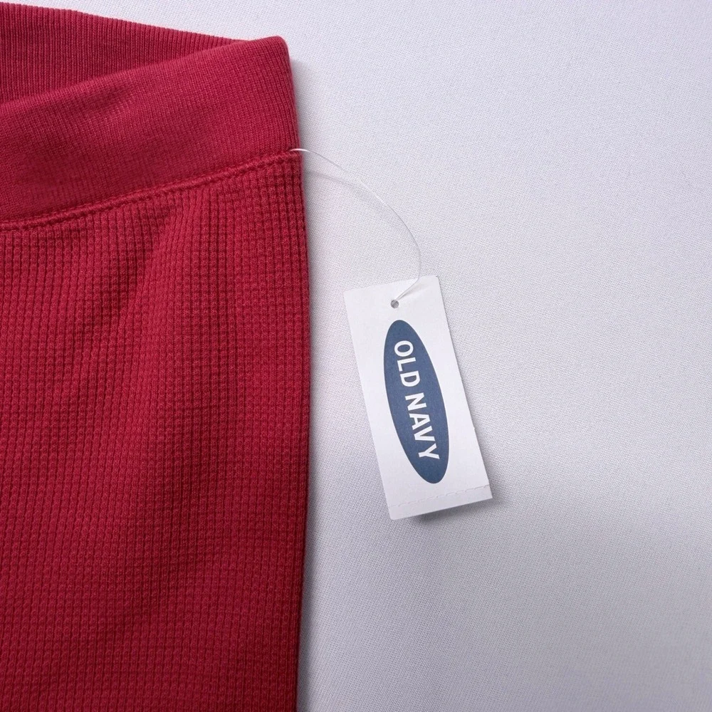 Old Navy Mens Red Waffle Knit Thermal Leggings Long Johns Size L 609806-18-1